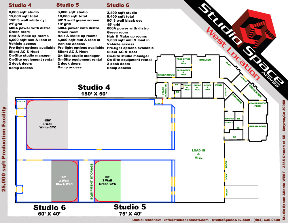 Studio Space Atlanta WEST floor plan
